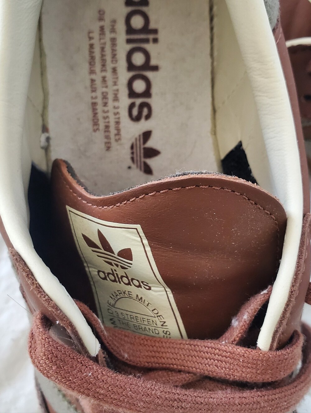adidas Originals Samba Brown and Taupe Low-Top Sneakers - Picture 5 of 6